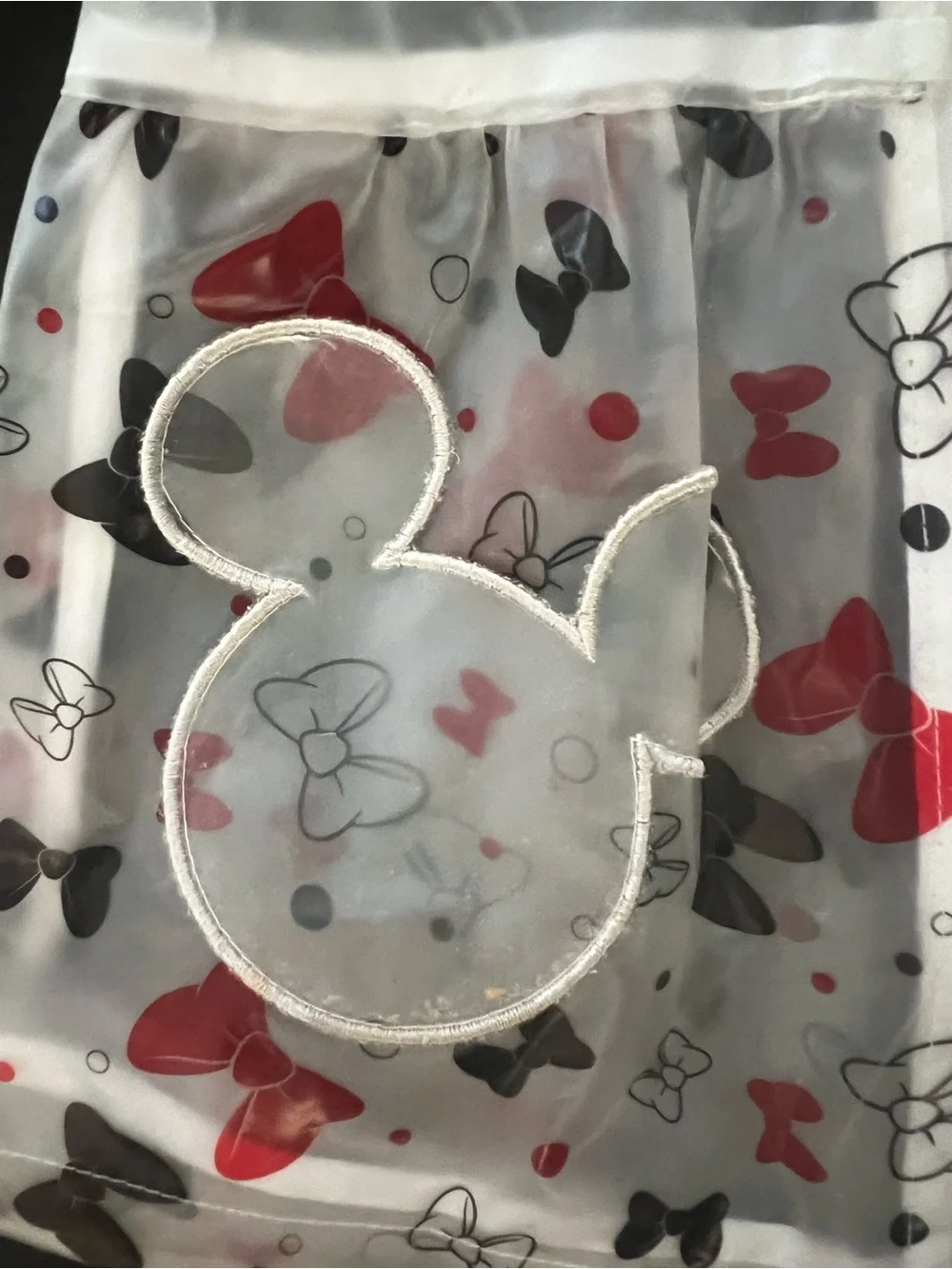 3T baby girls translucent Minnie Mouse hooded rain jacket NWOT never worn